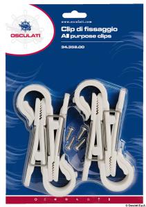 Clip per fissaggio oggetti vari